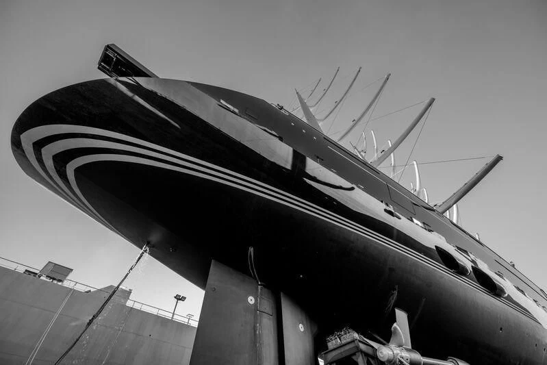 a large metal object aboard MALTESE FALCON Yacht for Sale