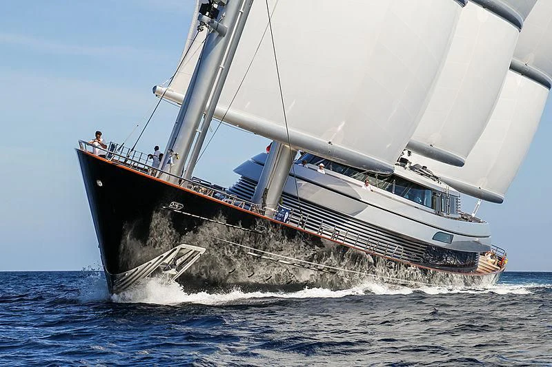 a boat on the water aboard MALTESE FALCON Yacht for Sale