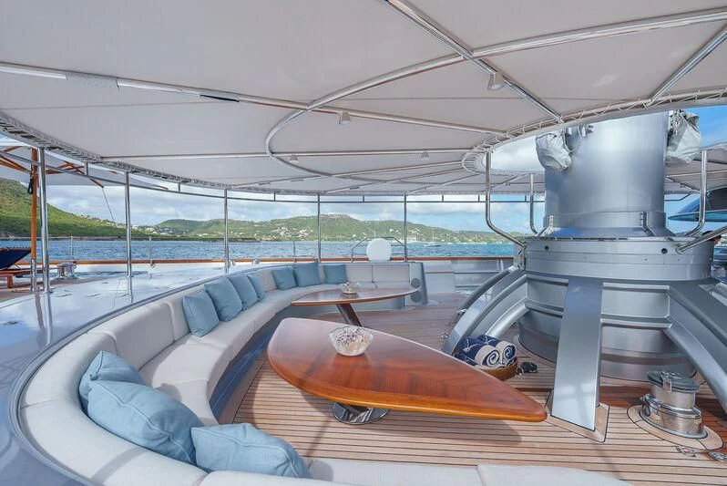 a boat on the water aboard MALTESE FALCON Yacht for Sale