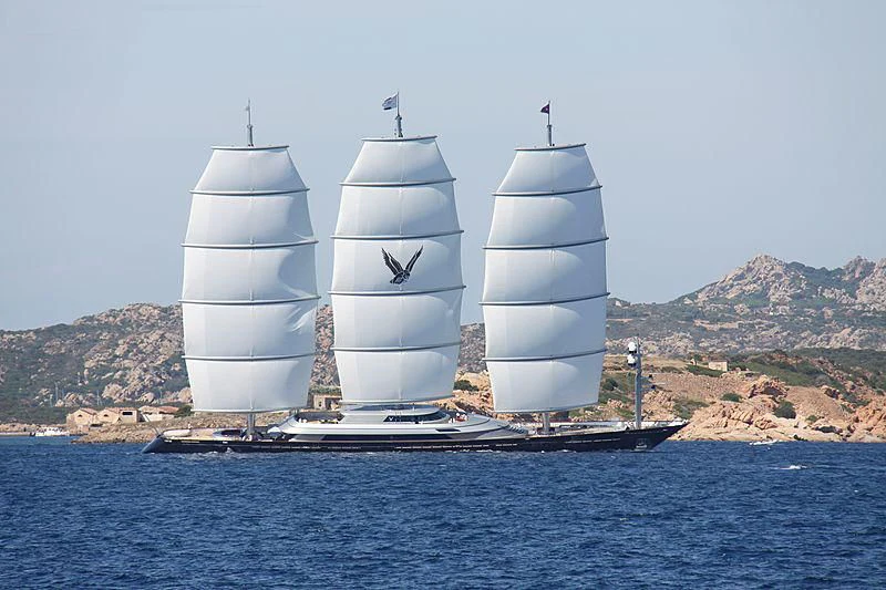 a few white structures on a dock aboard MALTESE FALCON Yacht for Sale