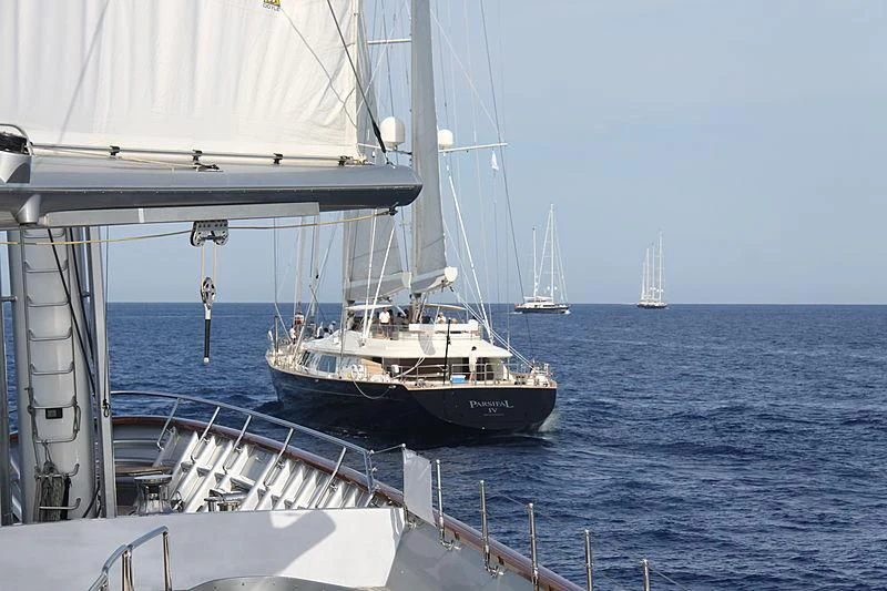 a boat on the water aboard MALTESE FALCON Yacht for Sale