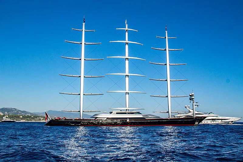 a large sailboat on the water aboard MALTESE FALCON Yacht for Sale