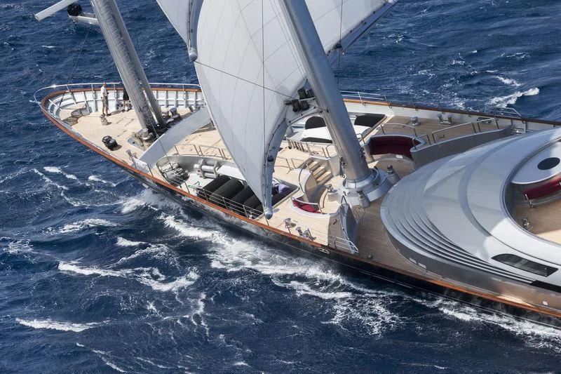 a boat on the water aboard MALTESE FALCON Yacht for Sale