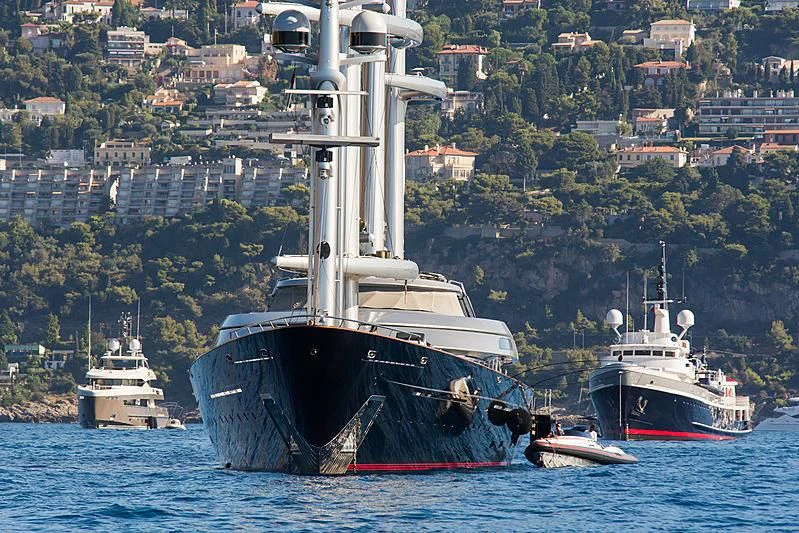 a large ship in the water aboard MALTESE FALCON Yacht for Sale