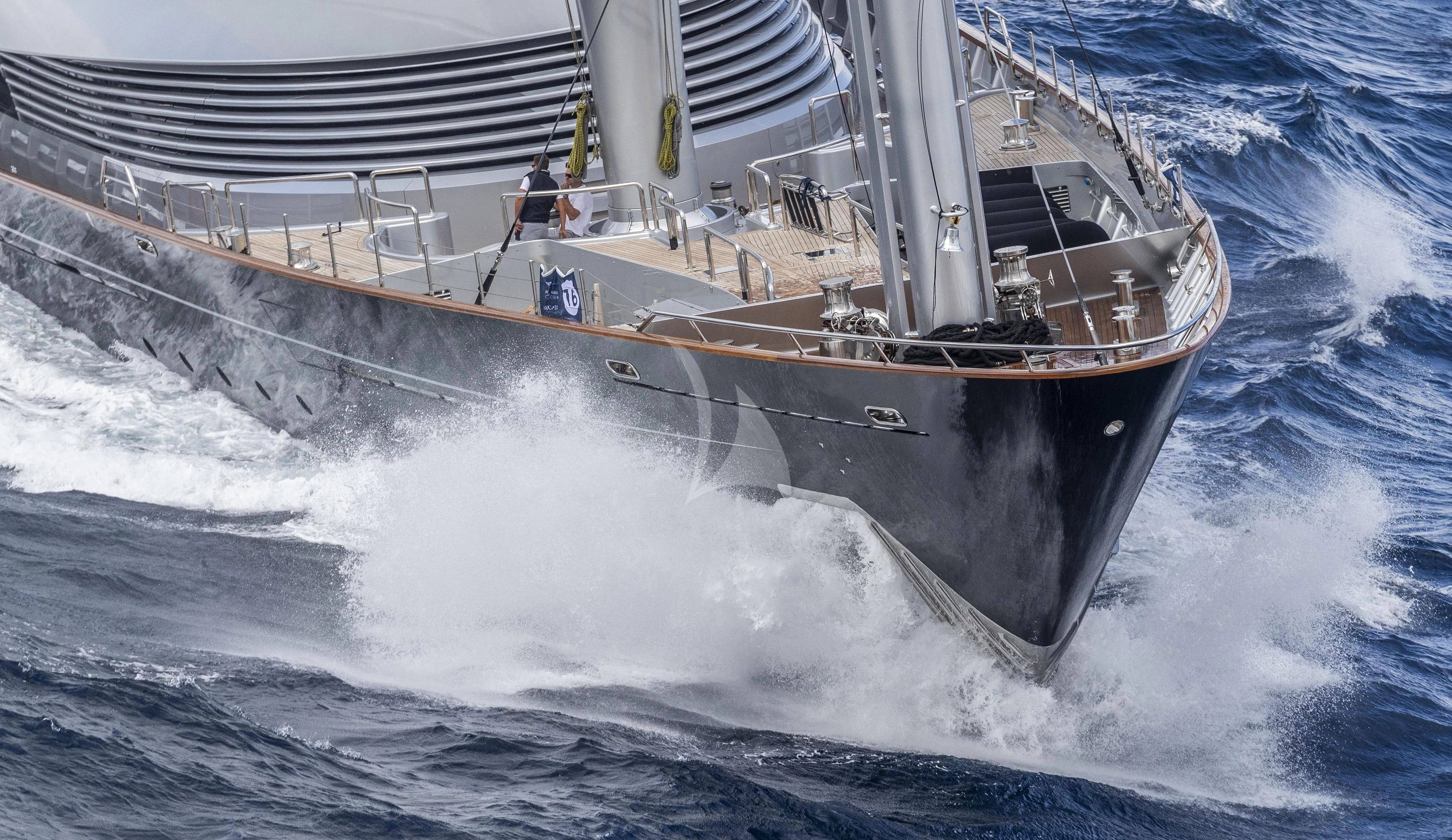 a boat on the water aboard MALTESE FALCON Yacht for Sale