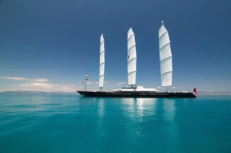 a boat on the water aboard MALTESE FALCON Yacht for Sale