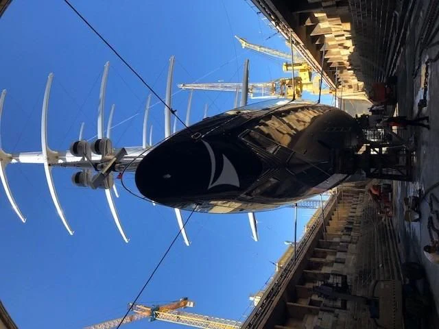 a plane with a propeller aboard MALTESE FALCON Yacht for Sale