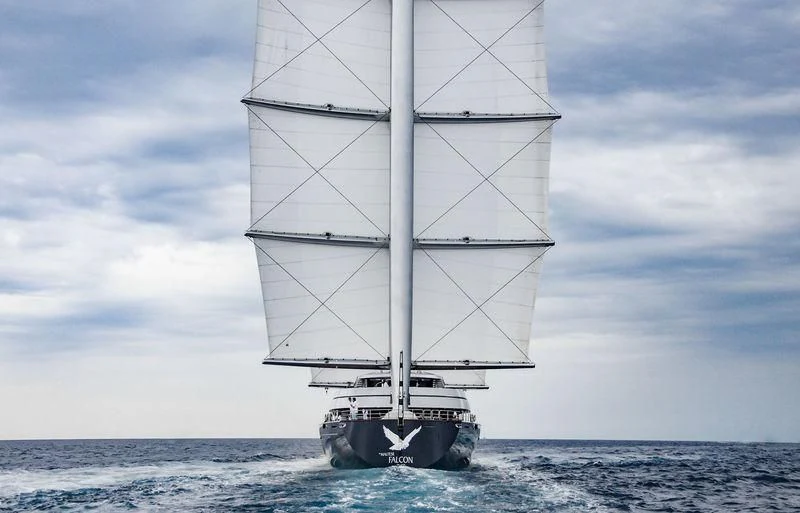 a sailboat in the ocean aboard MALTESE FALCON Yacht for Sale
