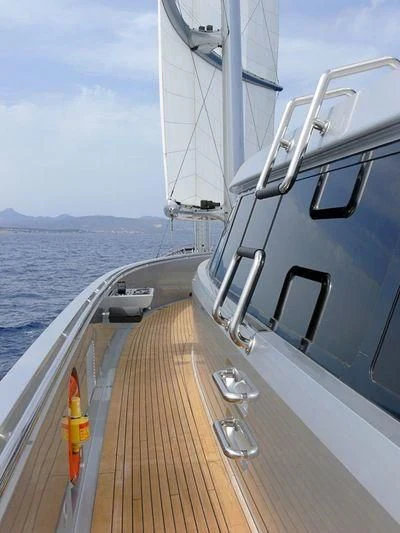 a boat on the water aboard MALTESE FALCON Yacht for Sale