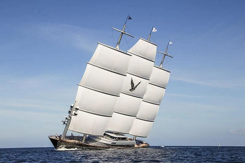 a large white ship in the water aboard MALTESE FALCON Yacht for Sale