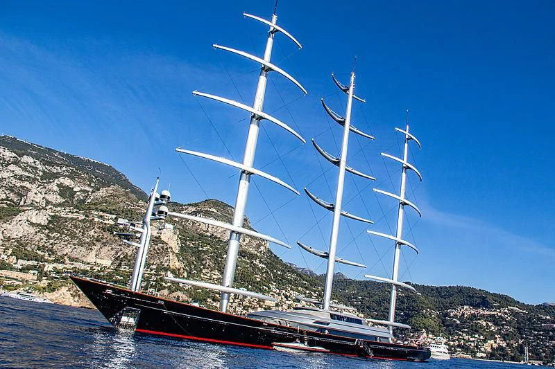 a large ship in the water aboard MALTESE FALCON Yacht for Sale
