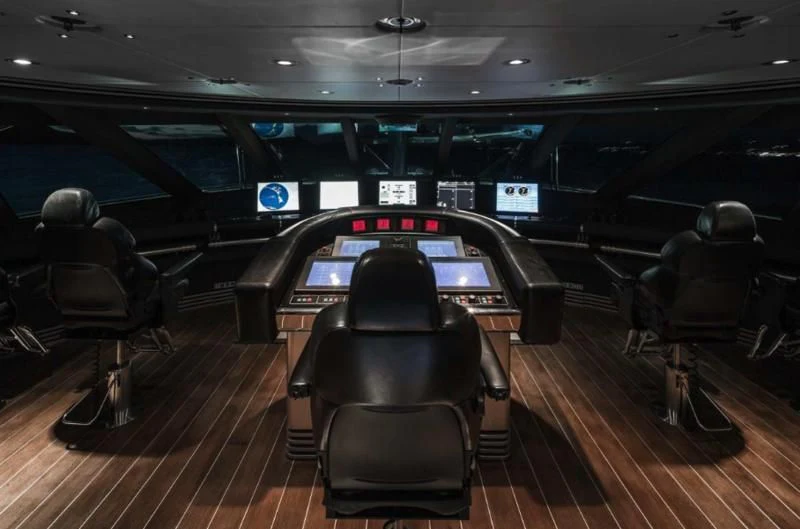 inside of a car aboard MALTESE FALCON Yacht for Sale