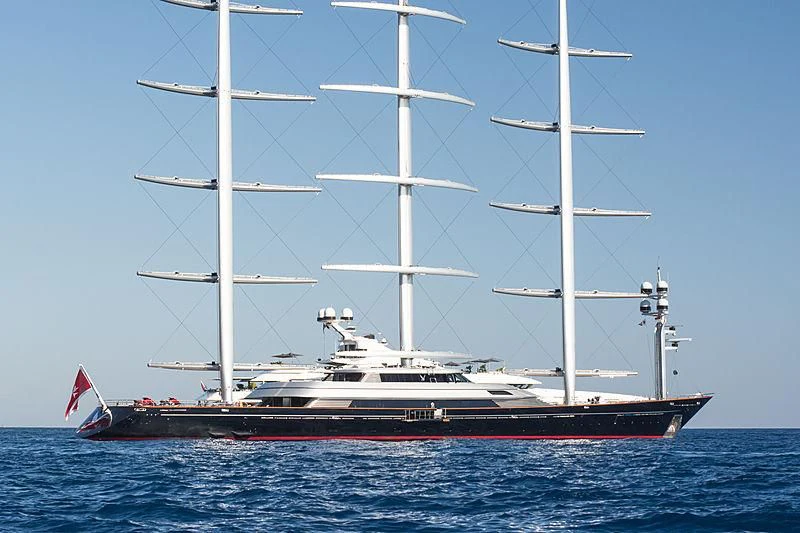 a large ship in the water aboard MALTESE FALCON Yacht for Sale