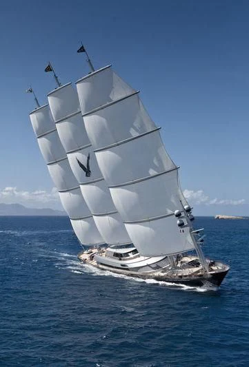 a large white sailboat on the water aboard MALTESE FALCON Yacht for Sale