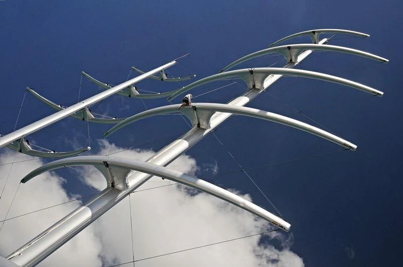 a close-up of a windmill aboard MALTESE FALCON Yacht for Sale