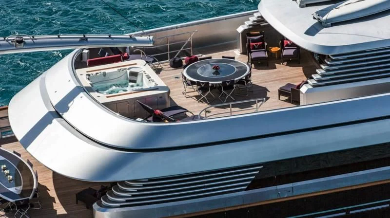 a boat docked at a pier aboard MALTESE FALCON Yacht for Sale