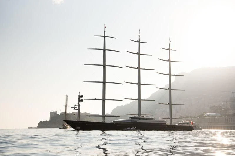 a large ship in the water aboard MALTESE FALCON Yacht for Sale