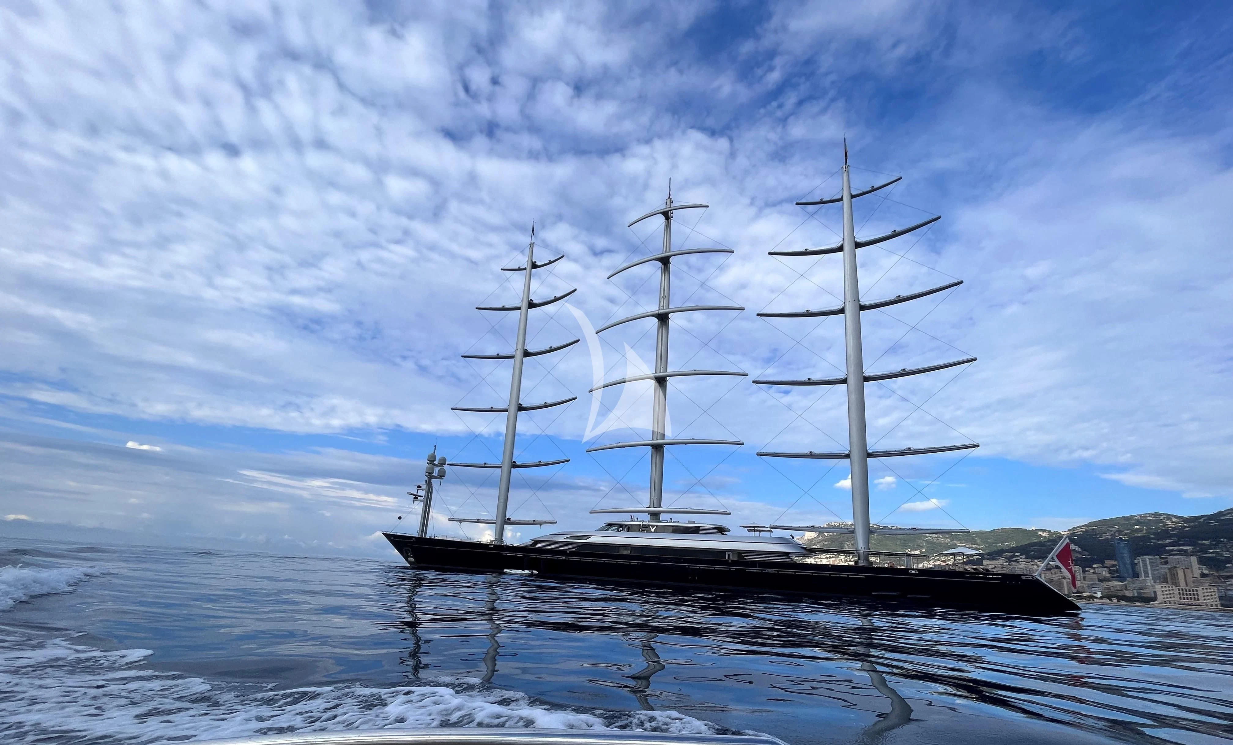 a boat in the water aboard MALTESE FALCON Yacht for Sale