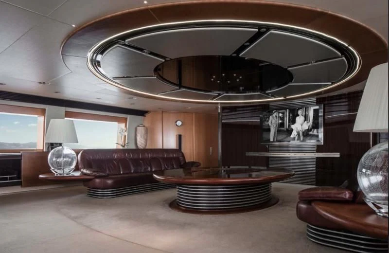 a large kitchen with a large oven aboard MALTESE FALCON Yacht for Sale