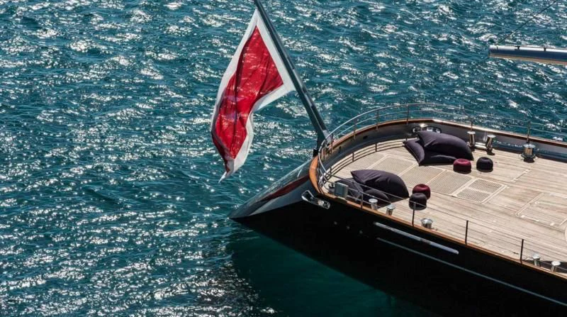 a boat on the water aboard MALTESE FALCON Yacht for Sale