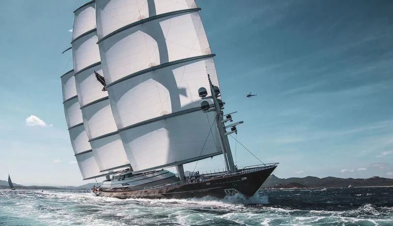 a boat on the water aboard MALTESE FALCON Yacht for Sale