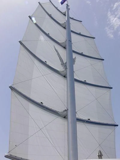 a tall white sailboat aboard MALTESE FALCON Yacht for Sale