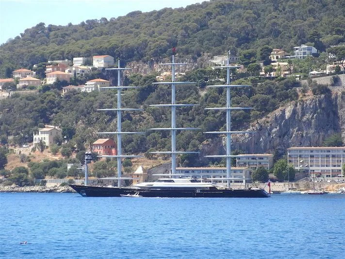 a large ship in the water aboard MALTESE FALCON Yacht for Sale