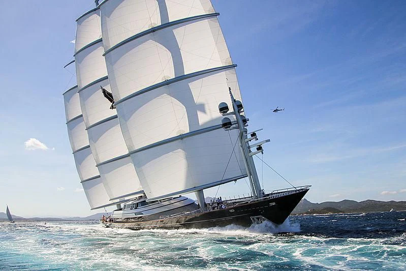 a boat on the water aboard MALTESE FALCON Yacht for Sale