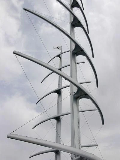 a close-up of a steel tower aboard MALTESE FALCON Yacht for Sale