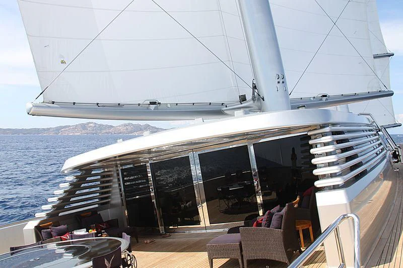 a boat on the water aboard MALTESE FALCON Yacht for Sale