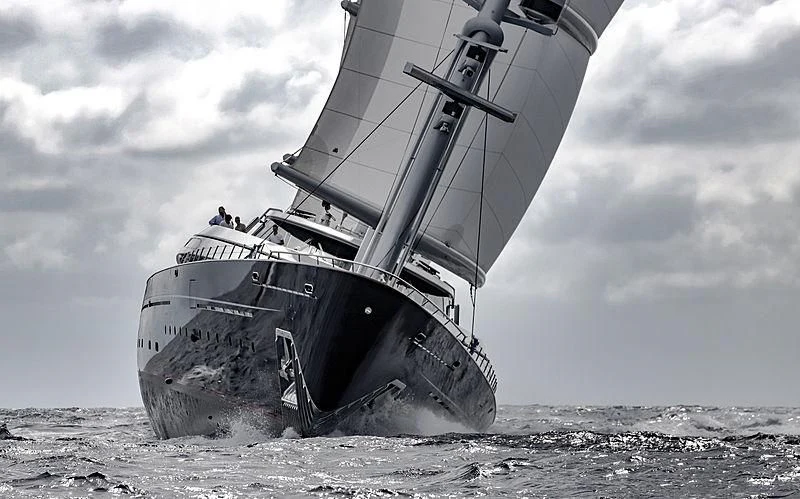 a ship on the water aboard MALTESE FALCON Yacht for Sale