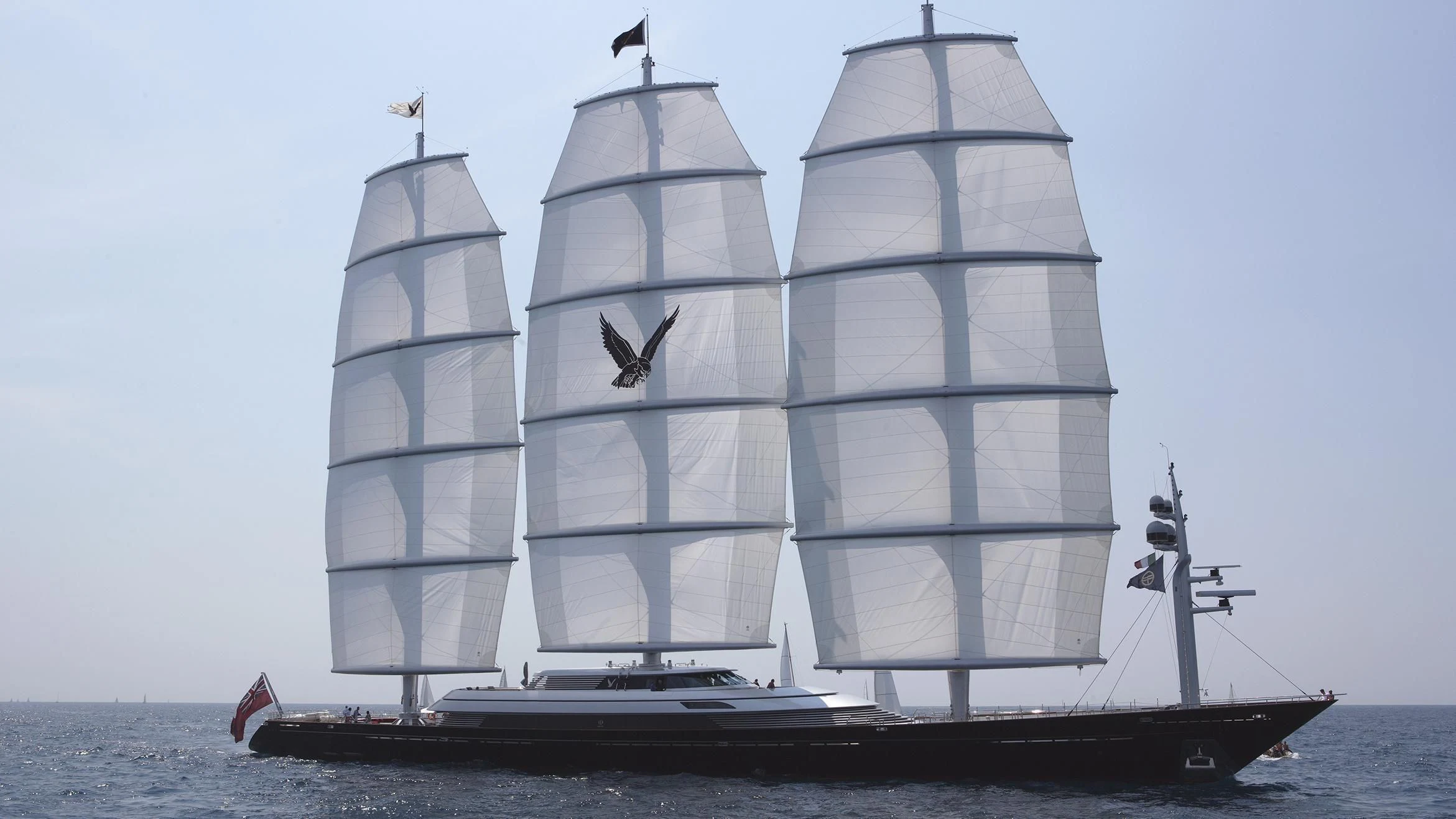 a couple of sailboats on the water aboard MALTESE FALCON Yacht for Sale