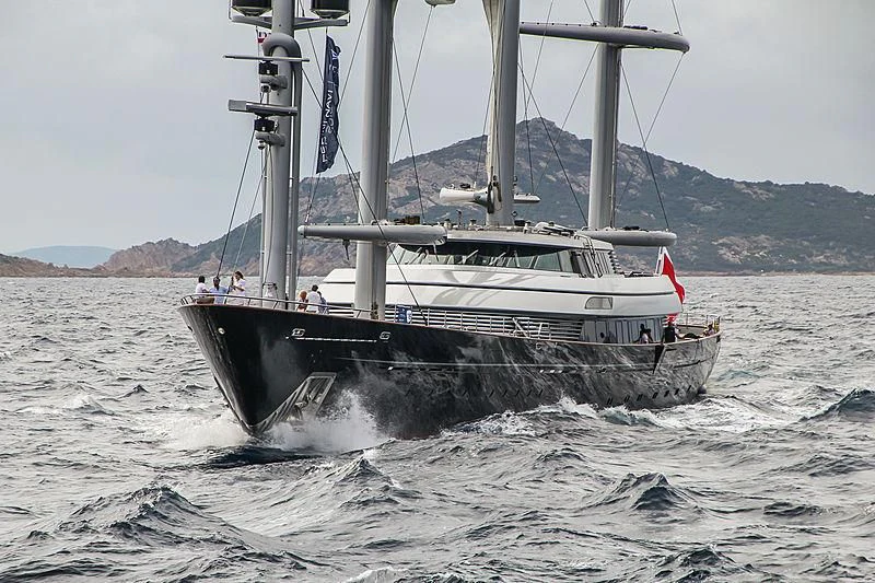 a boat on the water aboard MALTESE FALCON Yacht for Sale