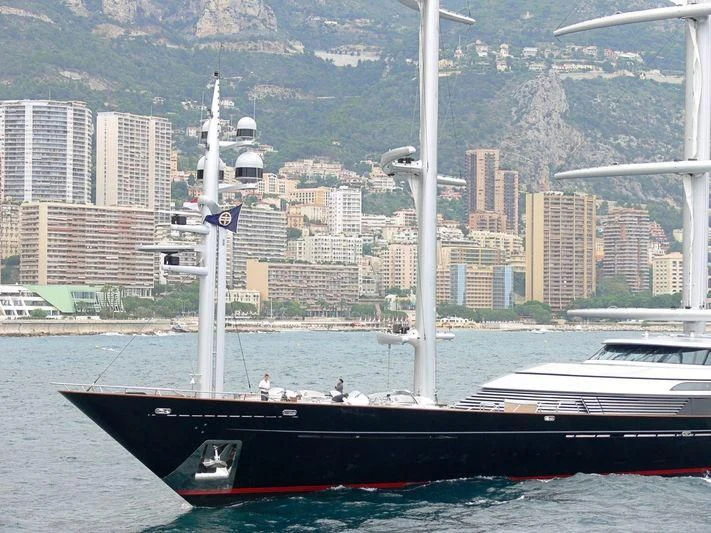 a boat in the water aboard MALTESE FALCON Yacht for Sale