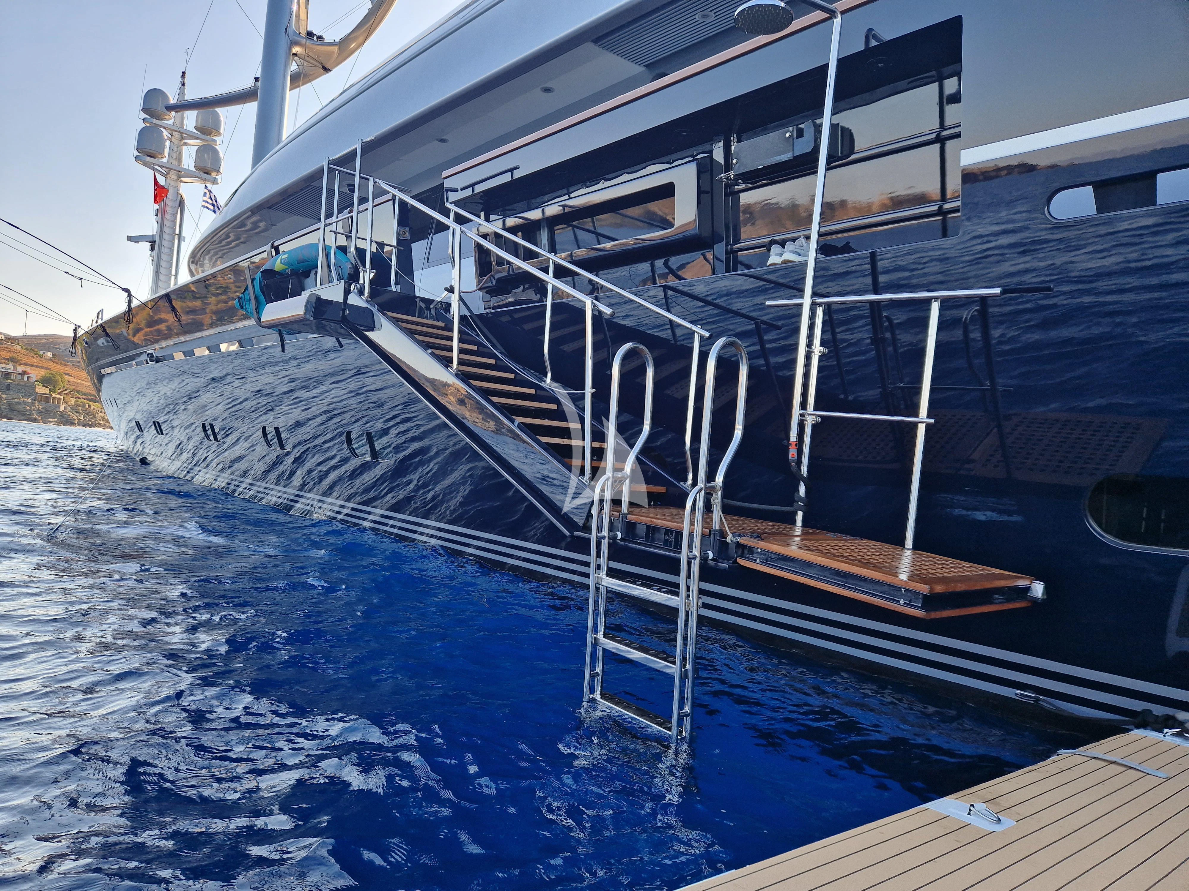 a boat on the water aboard MALTESE FALCON Yacht for Sale