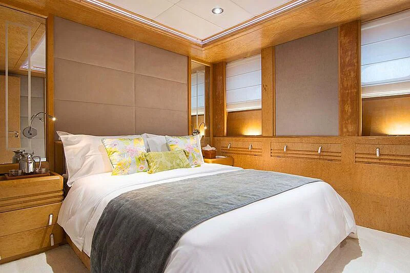 a room with two beds aboard BELLA STELLA Yacht for Charter
