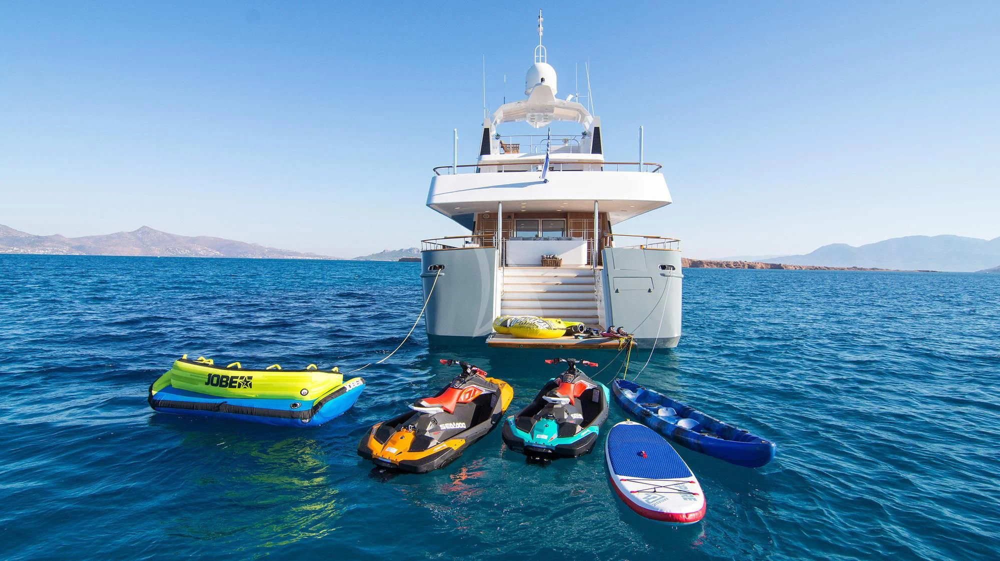 boats in the water aboard BELLA STELLA Yacht for Charter