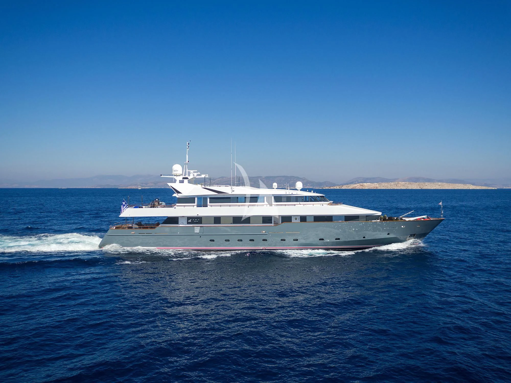 a boat on the water aboard BELLA STELLA Yacht for Charter