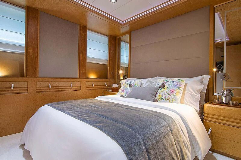 a room with two beds aboard BELLA STELLA Yacht for Charter