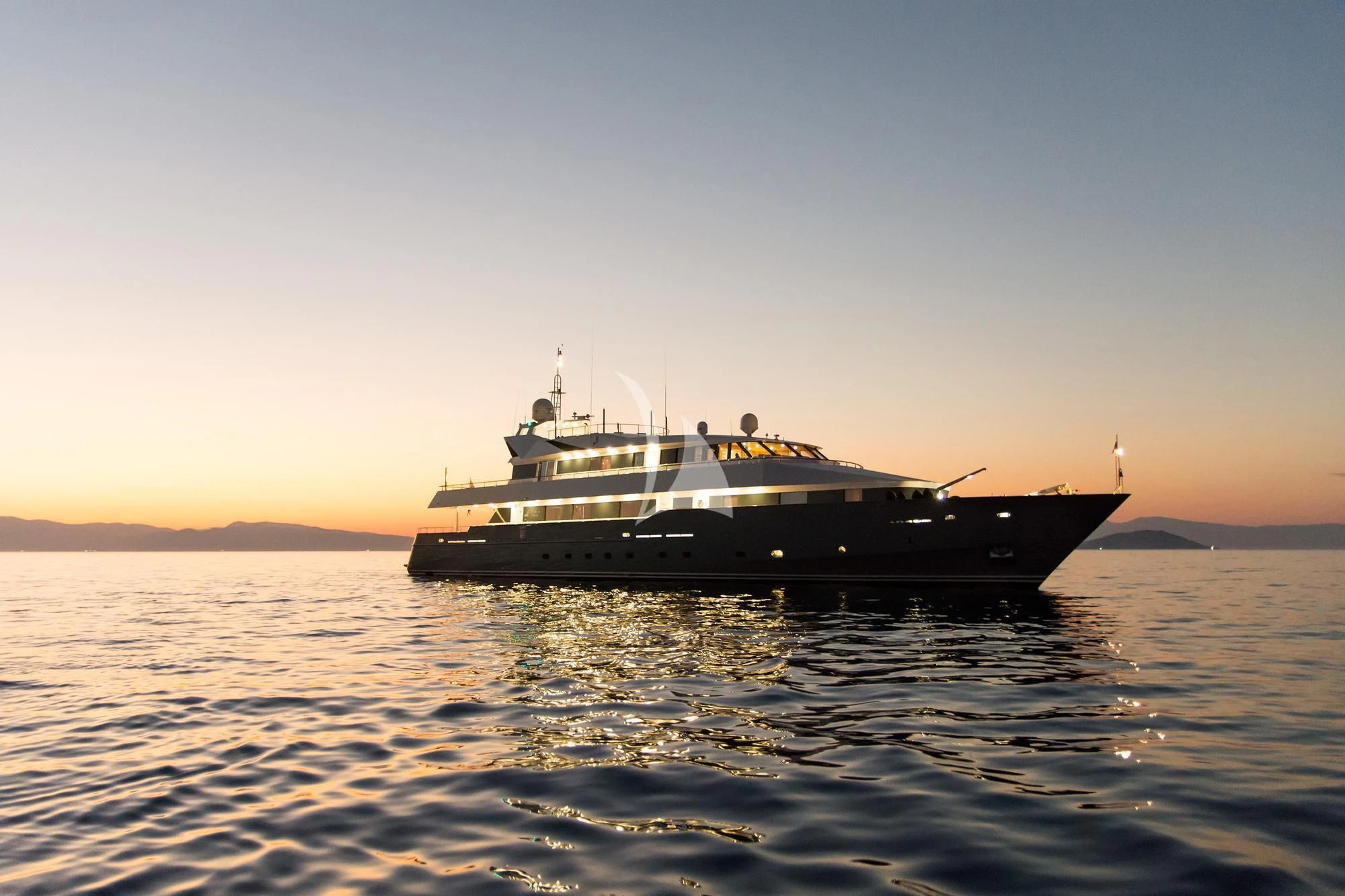 a boat on the water aboard BELLA STELLA Yacht for Charter