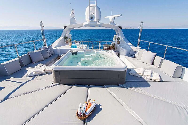 a boat on the water aboard BELLA STELLA Yacht for Charter