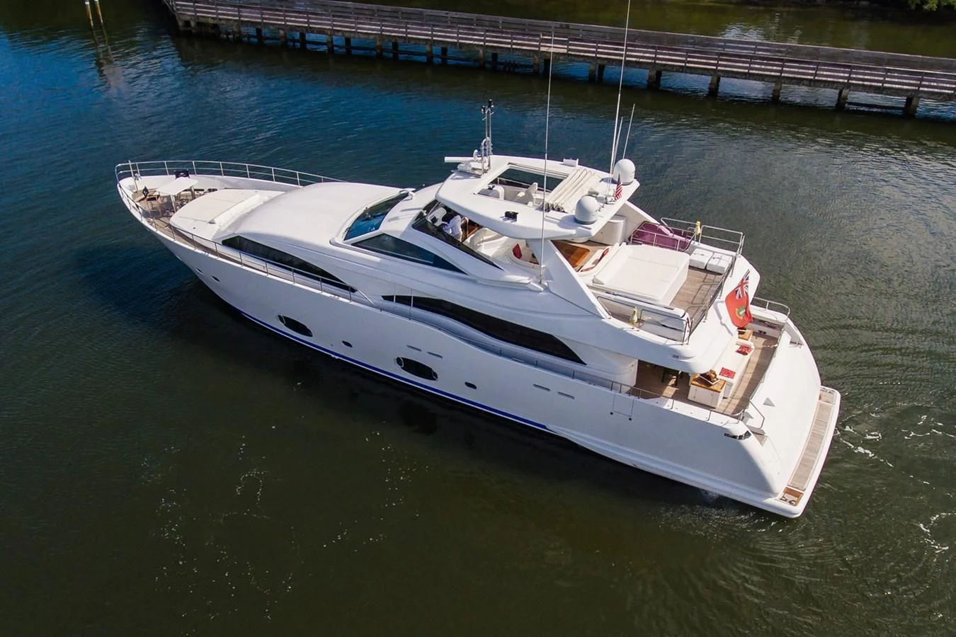 a white boat on water aboard ALEGRA Yacht for Sale