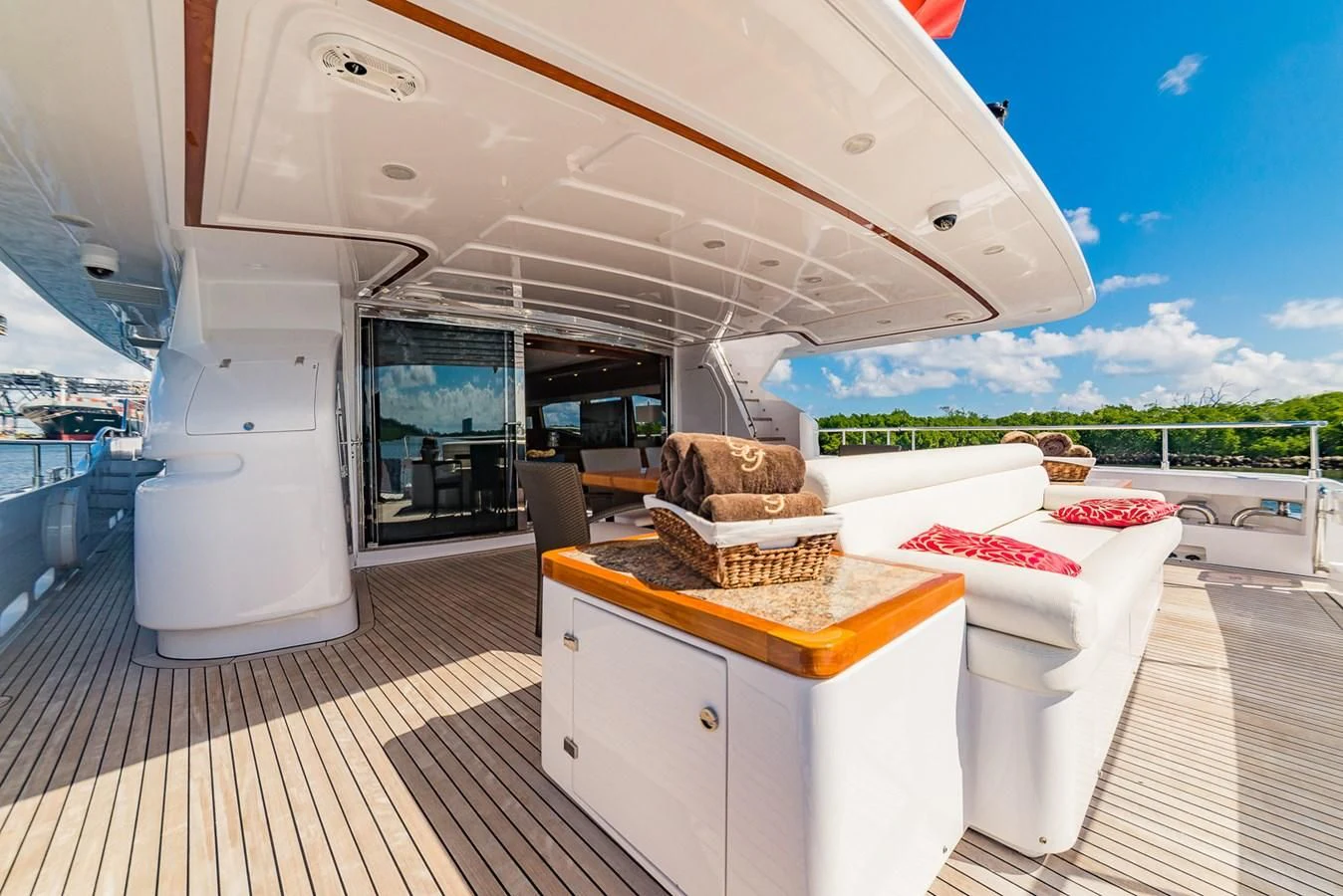a boat on a deck aboard ALEGRA Yacht for Sale