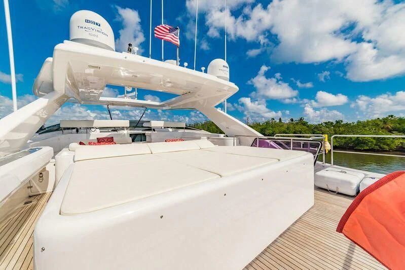 a white airplane on a runway aboard ALEGRA Yacht for Sale
