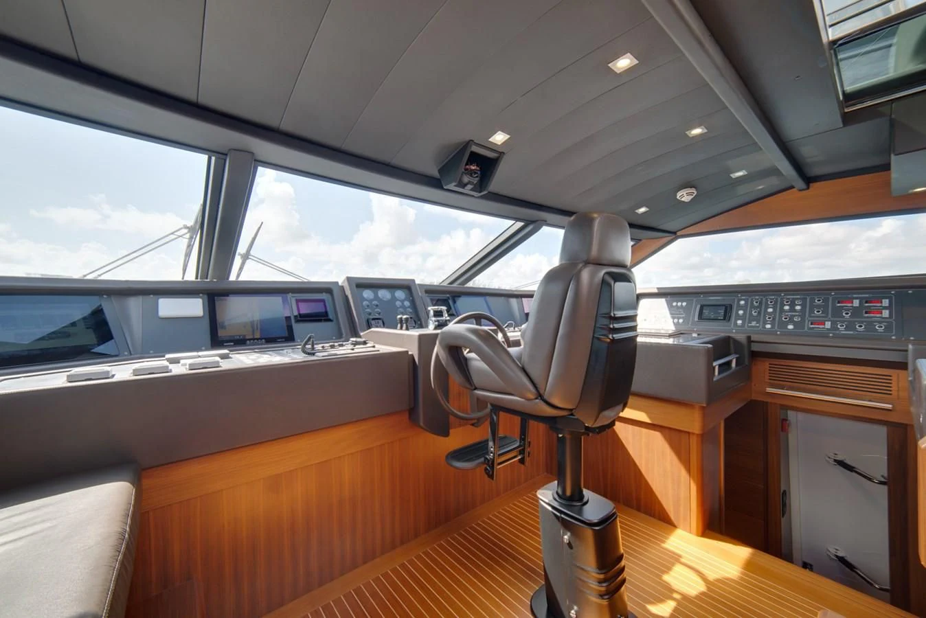 inside of a car aboard ALEGRA Yacht for Sale