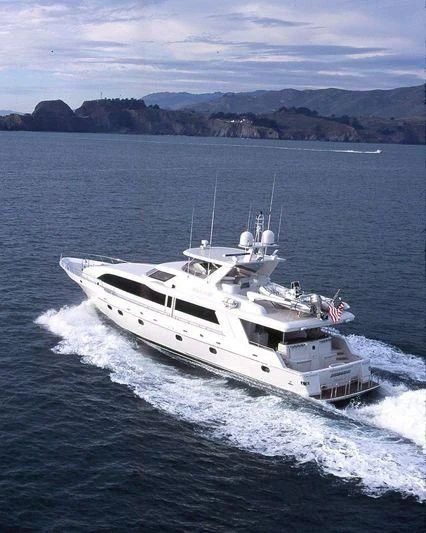 a boat on the water aboard PIPELINER Yacht for Sale