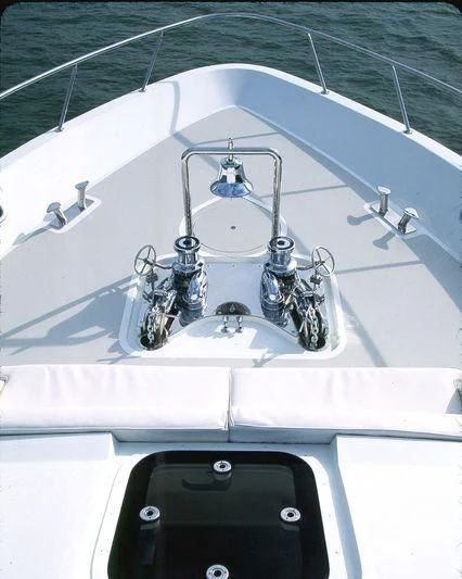 a boat with a group of water bottles on it aboard PIPELINER Yacht for Sale