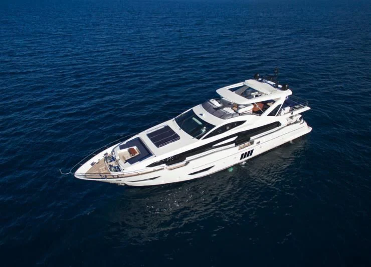 a boat in the water aboard MEMORIES TOO Yacht for Sale