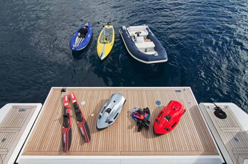 a group of boats on a body of water aboard MEMORIES TOO Yacht for Sale