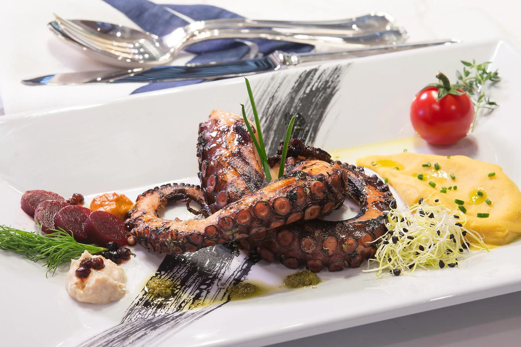 a plate of food aboard MEMORIES TOO Yacht for Sale